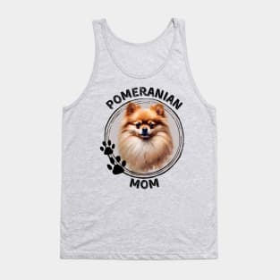 Pomeranian Pom Dog Mom Dog Breed Portrait Tank Top